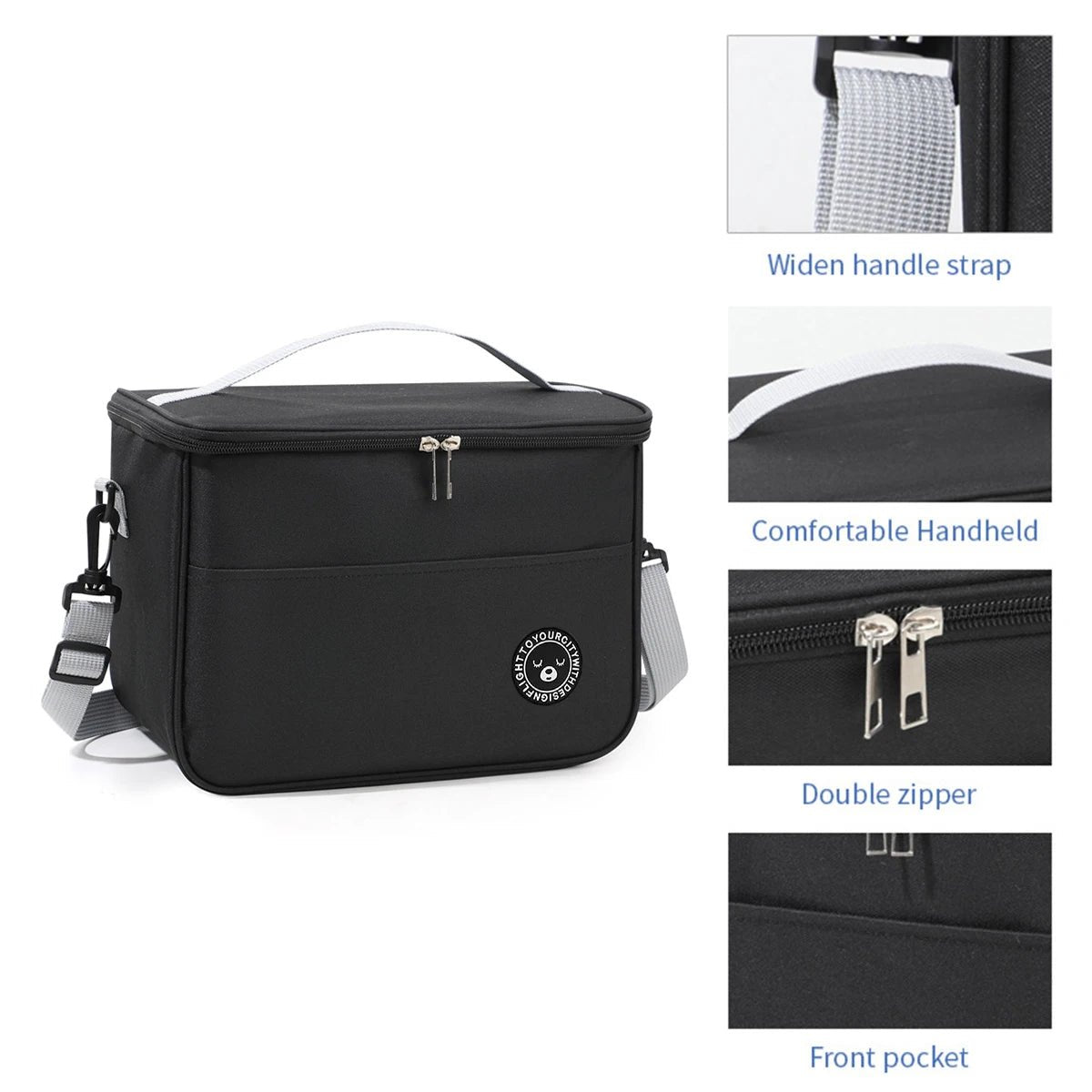 Capacity hand - held with shoulder strap insulated bag, lunch box bag, student thickened waterproof lunch bag。 - zmt - Bivakshop
