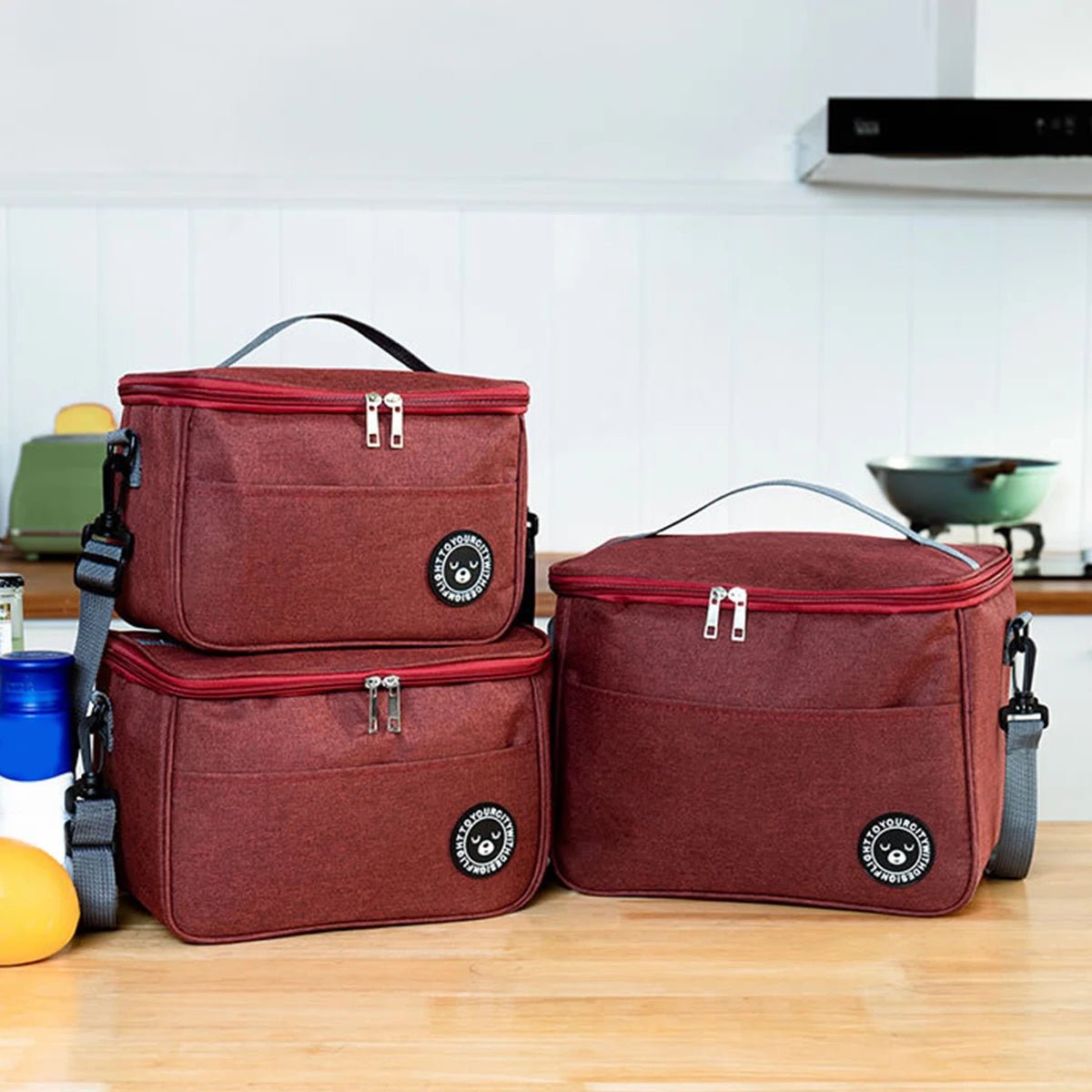 Capacity hand - held with shoulder strap insulated bag, lunch box bag, student thickened waterproof lunch bag。 - zmt - Bivakshop