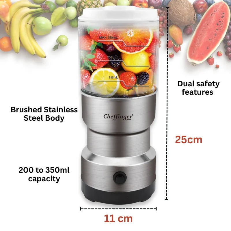 Cheffinger CF-CGB300 - 300W - Koffiemolen & sapcentrifuge elektrische blender - Bivakshop