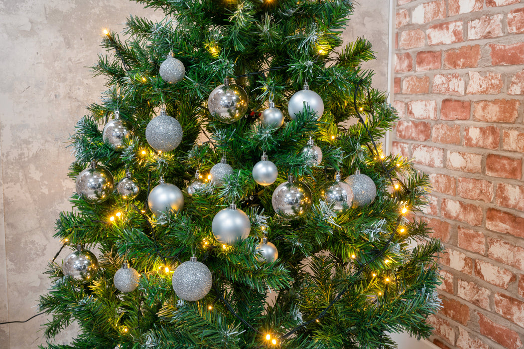 Christmas Gifts – Kerstballen Set Zilver (70 - delig) – Incl. Opbergbox - Bivakshop