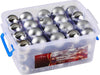 Christmas Gifts – Kerstballen Set Zilver (70 - delig) – Incl. Opbergbox - Bivakshop