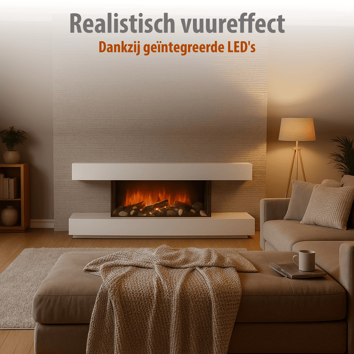 Classic Fire – Elektrische sfeerhaard Montreal – LED haard – 2000W - Bivakshop