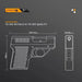 Clip Gun Type Butaan Gas Aansteker – Windproof jet vlam – 3 - in - 1 Sigarettenhouder – Blauw vuur – Mannen cadeau (zonder gas) - Bivakshop