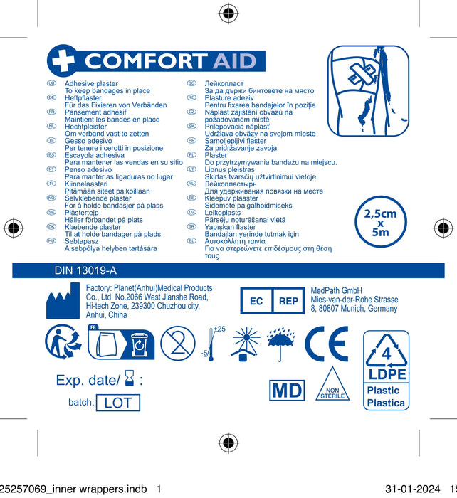 Comfort Aid - EHBO - kit – 41 Stuks – DIN 13164 – Compleet & Handig voor Noodgevallen - Bivakshop