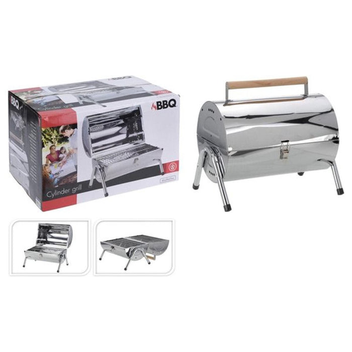 Compacte cilinderbarbecue – RVS & draagbaar - Bivakshop