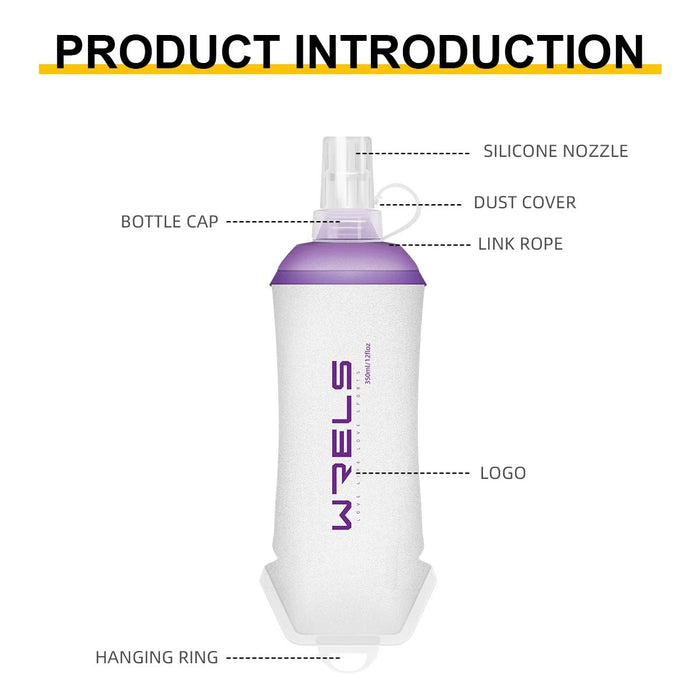 Compacte Soft Flask – Opvouwbare Waterfles met Brede Hals – Ultra - Lichtgewicht TPU Drinkfles voor Hardlopen & Trekking - Bivakshop