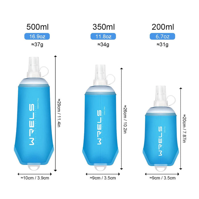 Compacte Soft Flask – Opvouwbare Waterfles met Brede Hals – Ultra - Lichtgewicht TPU Drinkfles voor Hardlopen & Trekking - Bivakshop