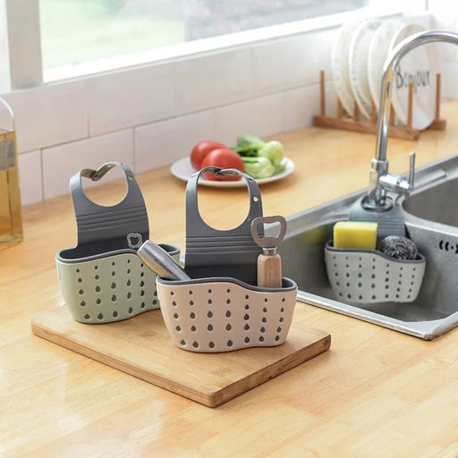 Creatieve keukenmand gootsteen afdruiprek - Sponsopberger, hangende organizer en zeef - Bivakshop