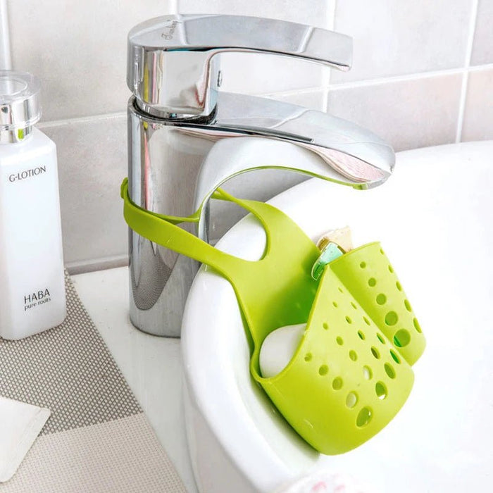 Creatieve keukenmand gootsteen afdruiprek - Sponsopberger, hangende organizer en zeef - Bivakshop