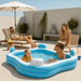 Creative Kids - Family Lounge Pool – 4 Zitplaatsen met Rugleuning – Comfortabel Opblaasbaar Gezinszwembad - Bivakshop