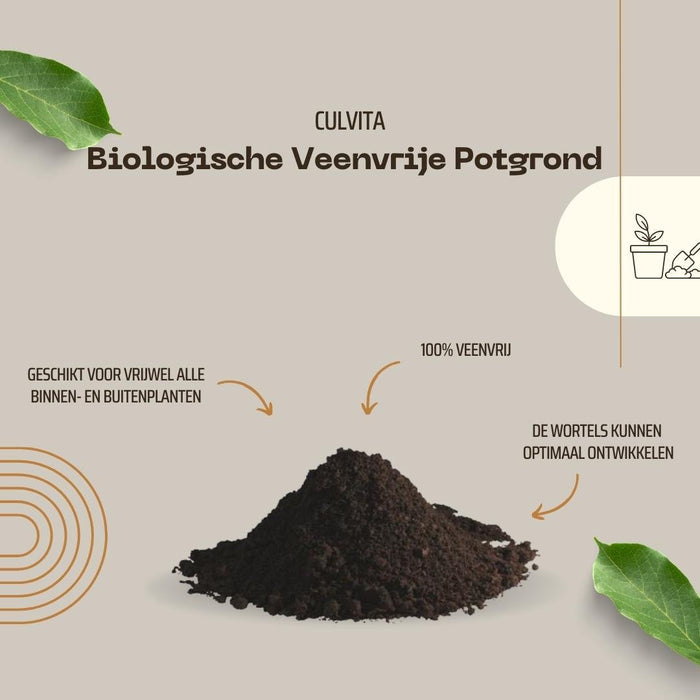 Culvita – Biologische Veenvrije Potgrond – 40L – Duurzaam & Turfvrij - Bivakshop