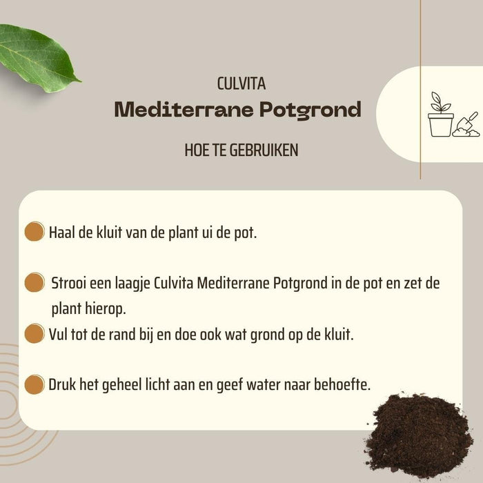 Culvita – Mediterrane Potgrond – 40L – RhizoPlus & Kokos - Bivakshop