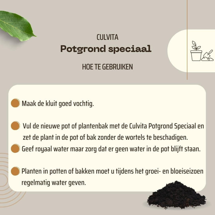 Culvita – Potgrond Speciaal – 6 Maanden Voeding – Premium – 40L - Bivakshop