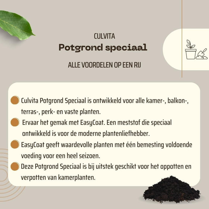 Culvita – Potgrond Speciaal – 6 Maanden Voeding – Premium – 40L - Bivakshop