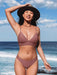 Cupshe - Effen bikiniset met lage taille - Triangle sexy twee delig zwemkleding - Bivakshop