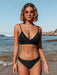 Cupshe - Effen bikiniset met lage taille - Triangle sexy twee delig zwemkleding - Bivakshop