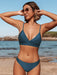 Cupshe - Effen bikiniset met lage taille - Triangle sexy twee delig zwemkleding - Bivakshop