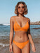 Cupshe - Effen bikiniset met lage taille - Triangle sexy twee delig zwemkleding - Bivakshop
