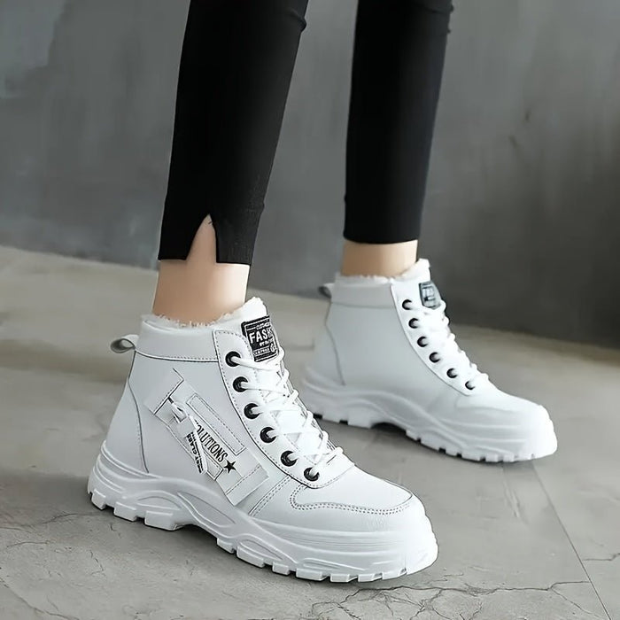 Dames High Top Sneakers – Warm Gevoerd en Platform Zool - Bivakshop