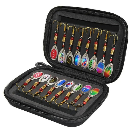 Deluxe Spinnerbait Kit – 16 Stuks voor Snoek, Baars & Forel (Inclusief Tackle Bag) - Bivakshop