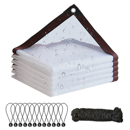 Dikke transparante waterdichte dekzeil - Voor tuin, balkon, kas, auto, en meer - 100% scheurbestendig - Bivakshop