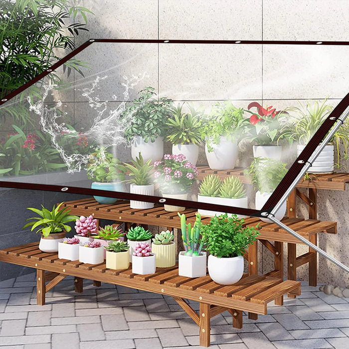 Dikke transparante waterdichte dekzeil - Voor tuin, balkon, kas, auto, en meer - 100% scheurbestendig - Bivakshop