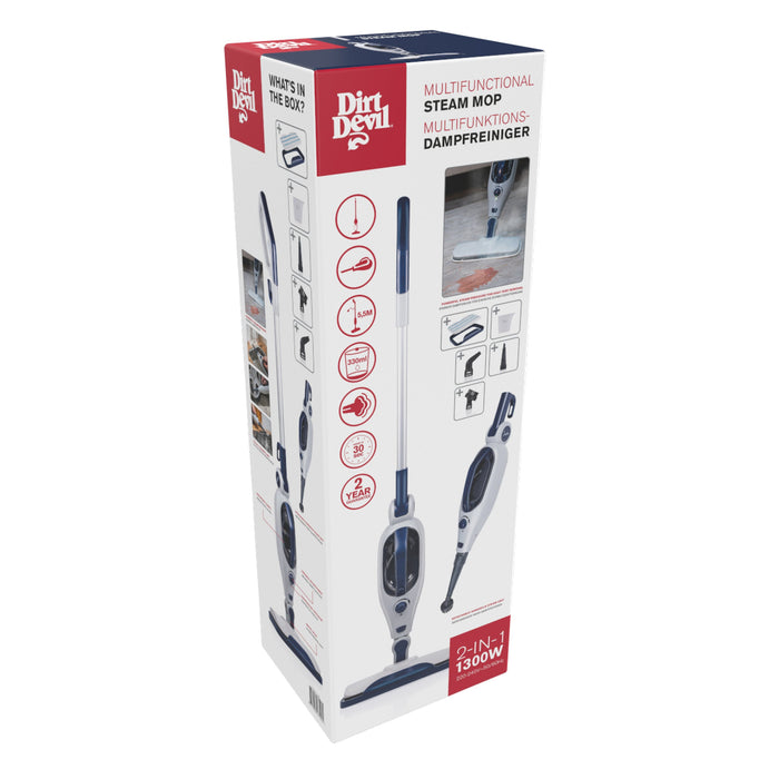 Dirt devil - Steam Mop – 1300W 230V – Krachtige Stoomreiniger – Hygiënische Vloerreiniging - Bivakshop