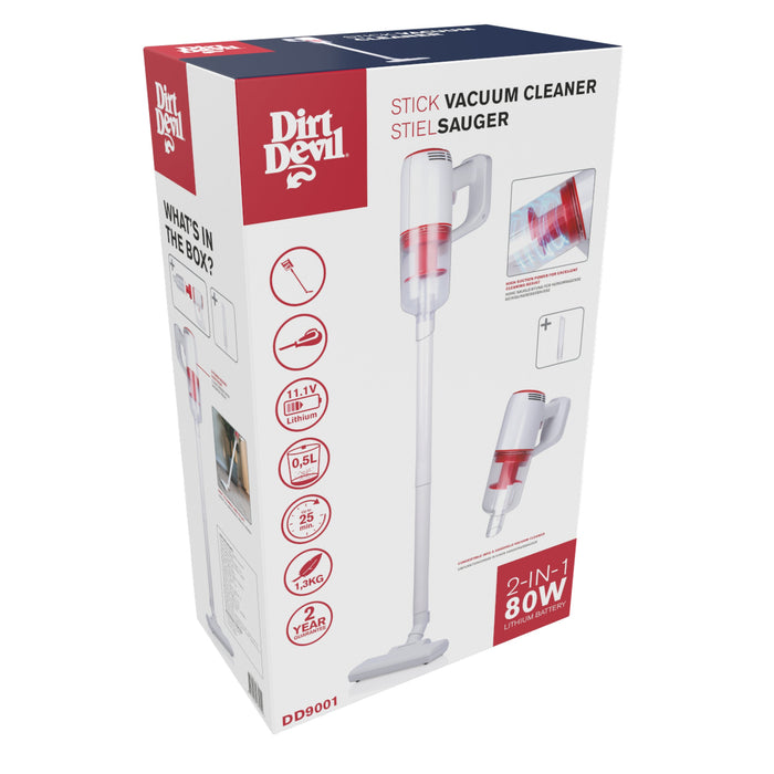 Dirt Devil - Steelstofzuiger DD9001 – Zakloos & Lichtgewicht – 2 - in - 1 Compacte Stofzuiger - Bivakshop