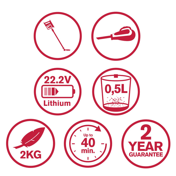 Dirt Devil - Steelstofzuiger DD9006 – Draadloos – Krachtig en Vederlicht Design - Bivakshop