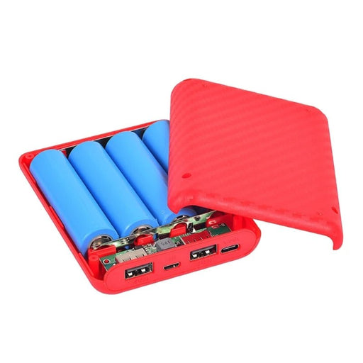 DIY powerbank behuizing - Geschikt voor 4x 18650 batterijen - USB - uitgang 5V/2.4A - Bivakshop