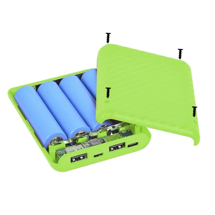 DIY powerbank behuizing - Geschikt voor 4x 18650 batterijen - USB - uitgang 5V/2.4A - Bivakshop