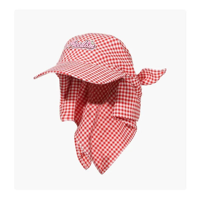 Dopamine kleur ruit - Band hoed - Vakantie zonbescherming casual summer seaside - Bivakshop