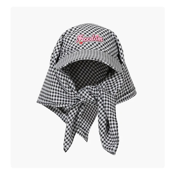 Dopamine kleur ruit - Band hoed - Vakantie zonbescherming casual summer seaside - Bivakshop