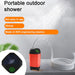 Draagbare campingdouchepomp - Digitaal display - Waterdicht - Bivakshop