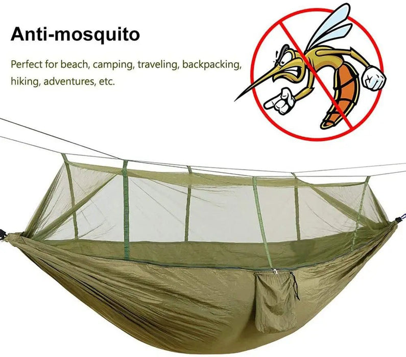 Draagbare campinghangmat met muggennet - Lichtgewicht & ultralicht voor 1 - 2 personen - Bivakshop