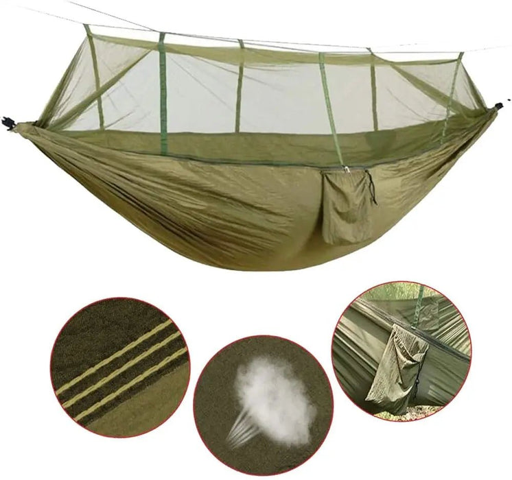 Draagbare campinghangmat met muggennet - Lichtgewicht & ultralicht voor 1 - 2 personen - Bivakshop