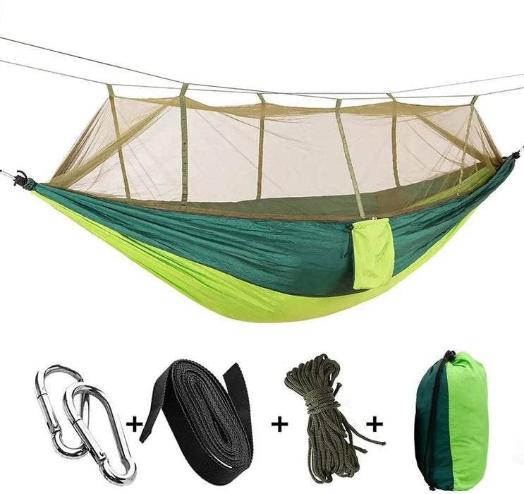 Draagbare campinghangmat met muggennet - Lichtgewicht & ultralicht voor 1 - 2 personen - Bivakshop