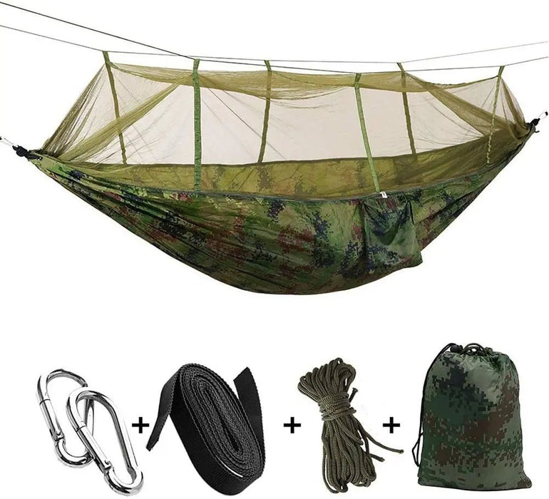Draagbare campinghangmat met muggennet - Lichtgewicht & ultralicht voor 1 - 2 personen - Bivakshop