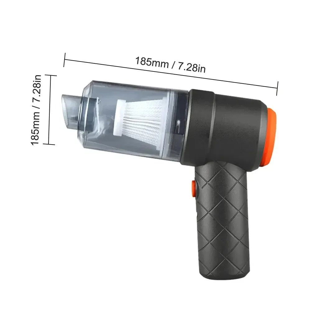 Draagbare draadloze autostofzuiger - 6000PA krachtige mini handstofzuiger voor auto en thuis - Bivakshop