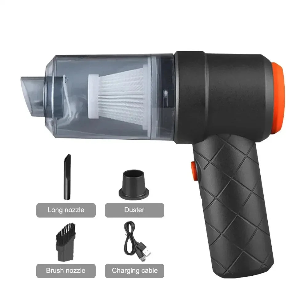 Draagbare draadloze autostofzuiger - 6000PA krachtige mini handstofzuiger voor auto en thuis - Bivakshop
