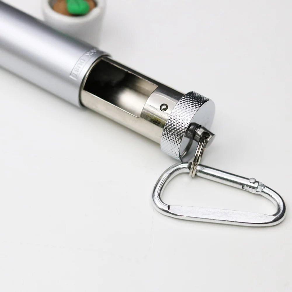Draagbare mini asbak – Zakformaat – RVS Sleutelhanger Asbak voor onderweg - Bivakshop
