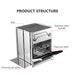 Draagbare RVS houtskoolgrill - Opvouwbare mini BBQ - Lichtgewicht kampeerbarbecue voor buiten, tuin & picknick - Bivakshop