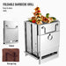 Draagbare RVS houtskoolgrill - Opvouwbare mini BBQ - Lichtgewicht kampeerbarbecue voor buiten, tuin & picknick - Bivakshop