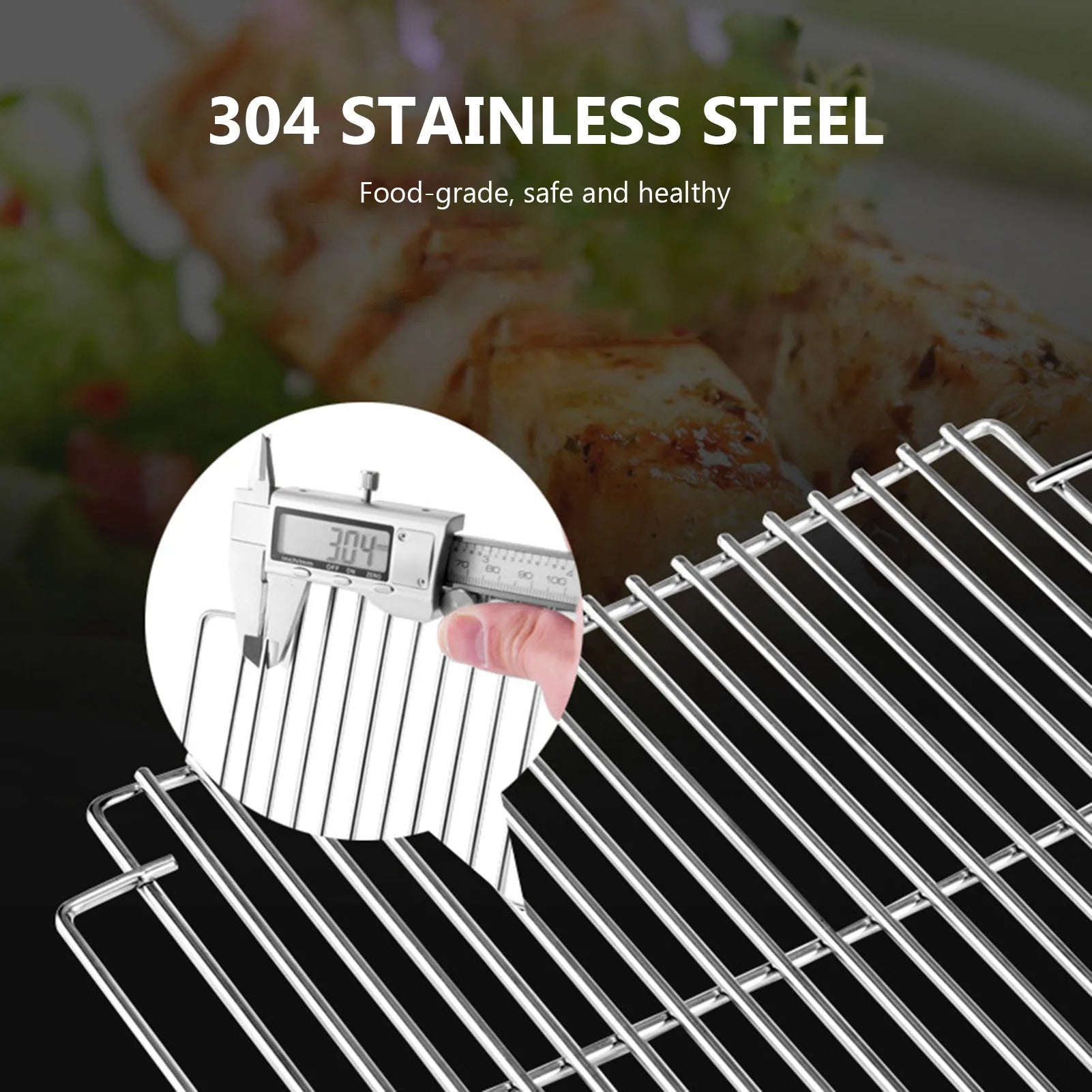 Draagbare RVS houtskoolgrill - Opvouwbare mini BBQ - Lichtgewicht kampeerbarbecue voor buiten, tuin & picknick - Bivakshop