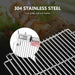 Draagbare RVS houtskoolgrill - Opvouwbare mini BBQ - Lichtgewicht kampeerbarbecue voor buiten, tuin & picknick - Bivakshop