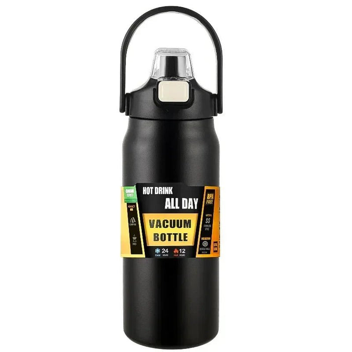 Draagbare Thermosfles met Rietje 304 Roestvrijstalen Thermosbeker Koffiekop Sport Vacuüm Thermosflessen Koude en Warme Waterfles - Bivakshop