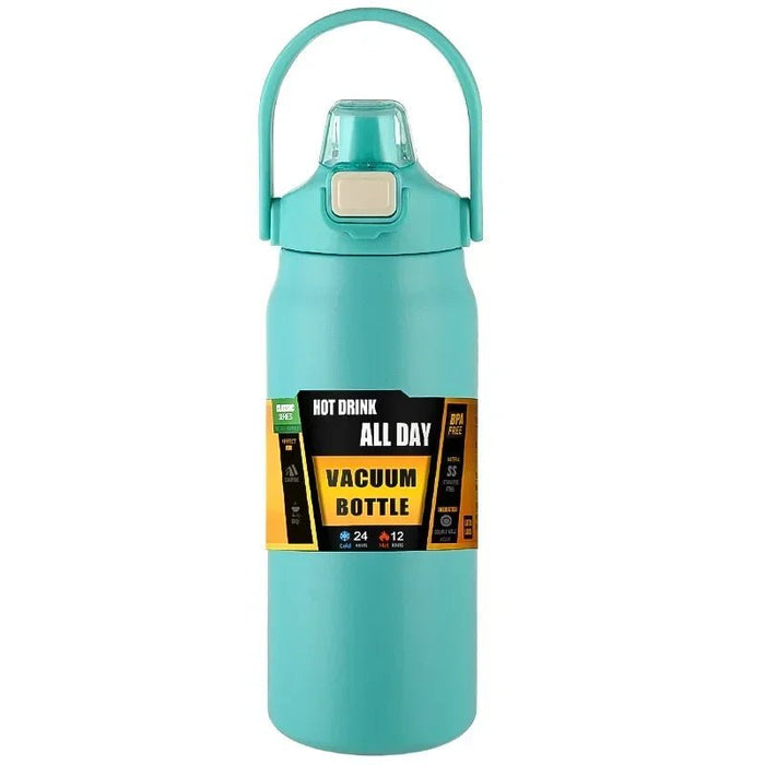 Draagbare Thermosfles met Rietje 304 Roestvrijstalen Thermosbeker Koffiekop Sport Vacuüm Thermosflessen Koude en Warme Waterfles - Bivakshop