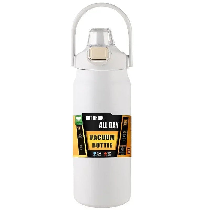 Draagbare Thermosfles met Rietje 304 Roestvrijstalen Thermosbeker Koffiekop Sport Vacuüm Thermosflessen Koude en Warme Waterfles - Bivakshop
