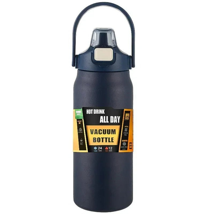 Draagbare Thermosfles met Rietje 304 Roestvrijstalen Thermosbeker Koffiekop Sport Vacuüm Thermosflessen Koude en Warme Waterfles - Bivakshop