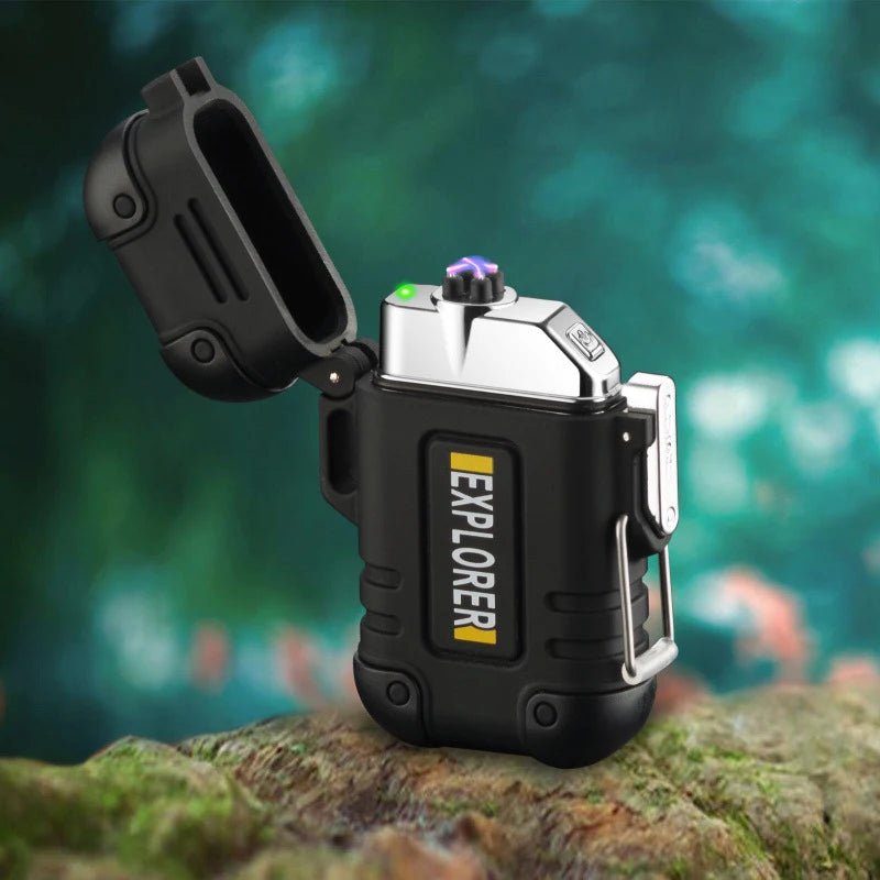 Draagbare waterdichte USB - boogaansteker - Winddicht en oplaadbaar - Compacte gadget voor buitengebruik - Bivakshop